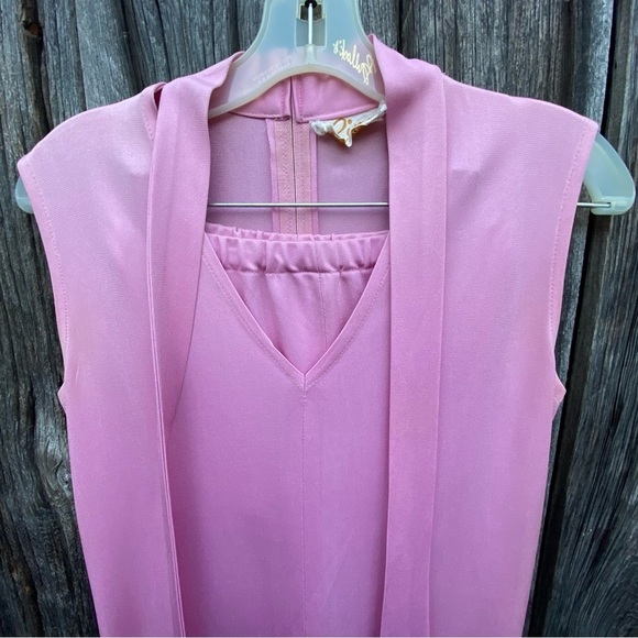 Vintage Rina California Maxi Dress Lilac color with matching Hot Pants Size S - Picture 2 of 14